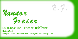 nandor freier business card